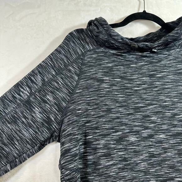 Calvin Klein Womens Sweatshirt Hoodie Large Dark Gray Moisture‎ Wick Fleece Cowl - Picture 2 of 9